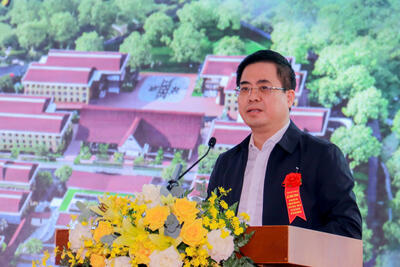 Phó Bí thư Tỉnh ủy, Chủ tịch Vx88 com nhà cái World Cup 2026 tỉnh Nguyễn Hoàng Giang phát biểu tại buổi lễ