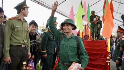 Quang Ngai military enlistment ceremony