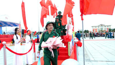 Quang Ngai military enlistment ceremony
